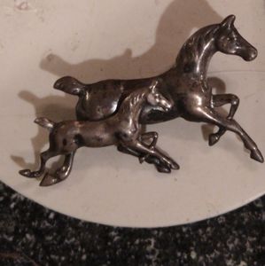 Silver Horse pin